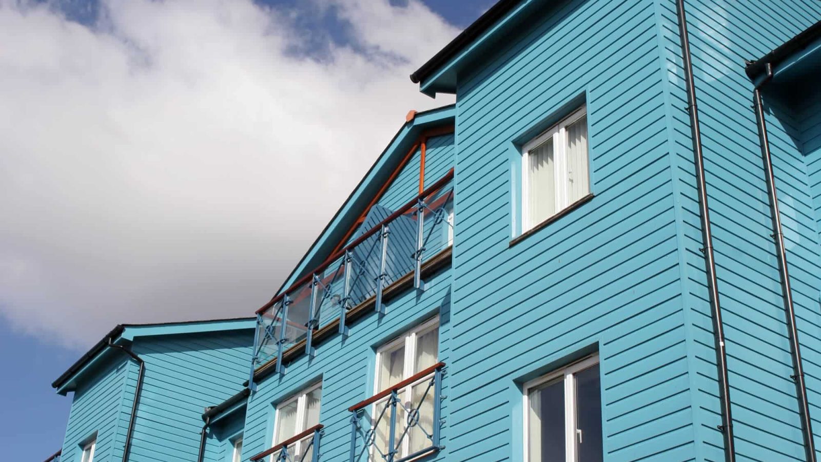 house with blue siding