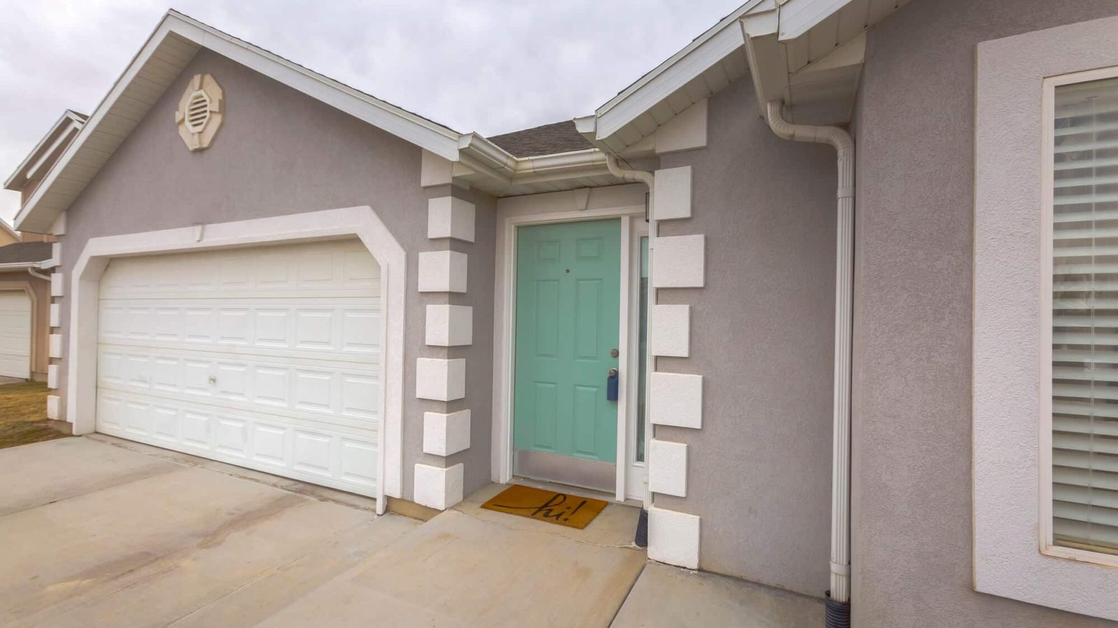 house with stucco siding
