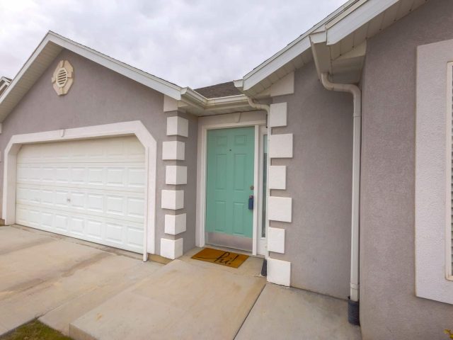 house with stucco siding
