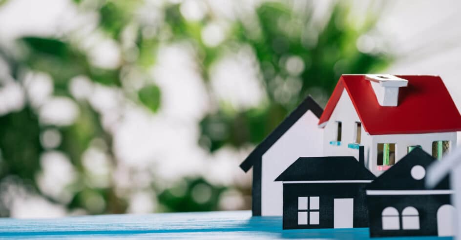 house model with blury background