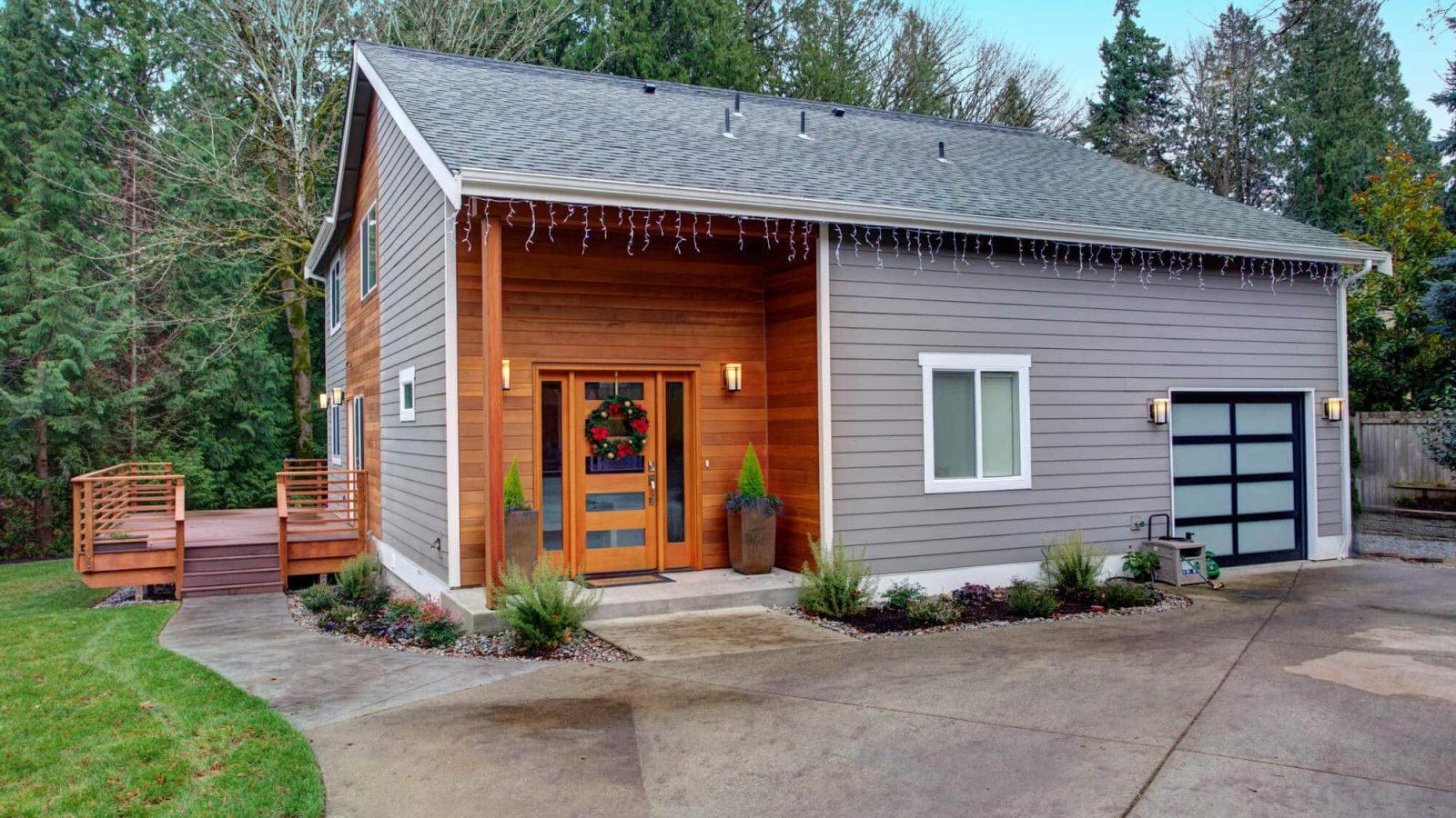 newly renovated house with mixed sidings